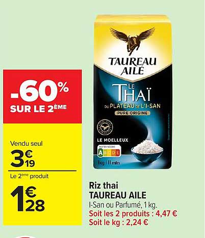 Riz thai TAUREAU AILE