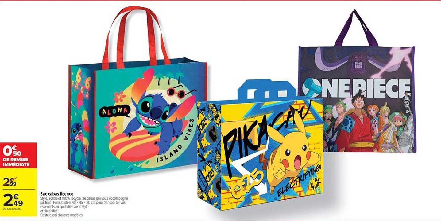 Sac cabas licence