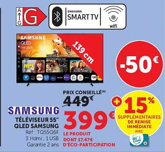 SAMSUNG TÉLÉVISEUR 55" QLED SAMSUNG