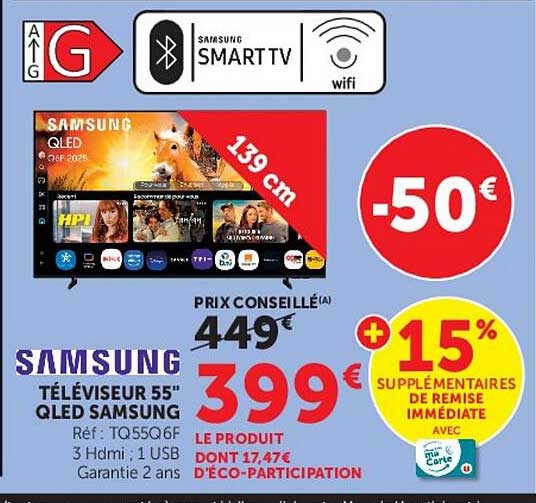 SAMSUNG TÉLÉVISEUR 55" QLED SAMSUNG
