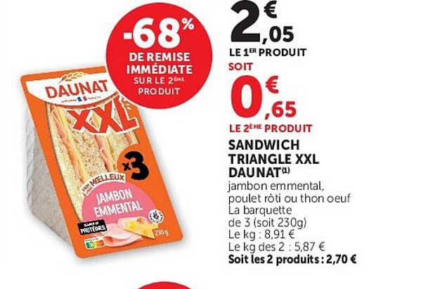 SANDWICH TRIANGLE XXL DAUNAT¹