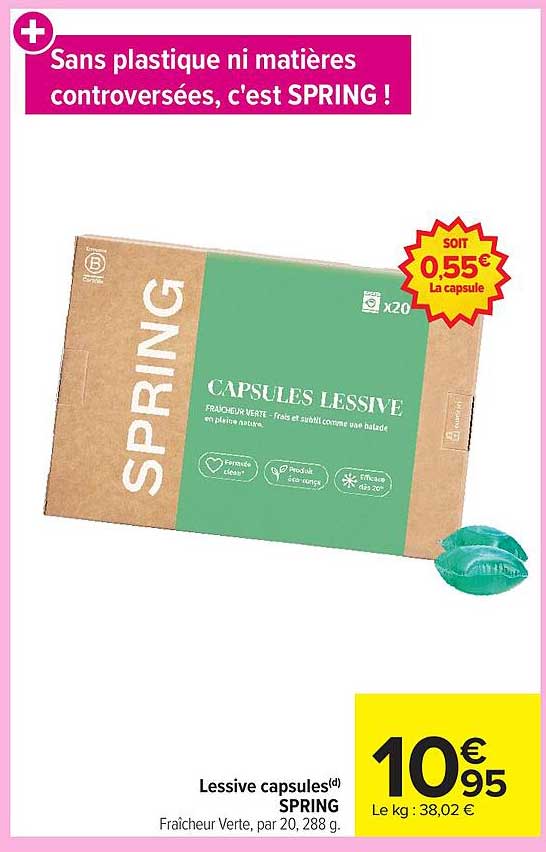 Sans plastique ni matières controversées, c'est SPRING !