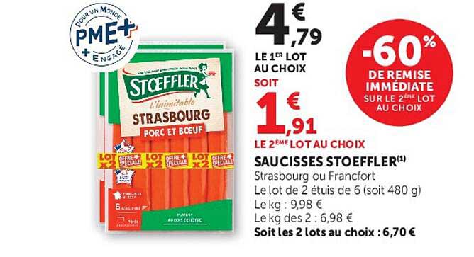 SAUCISSES STOEFFLER Strasbourg ou Francfort