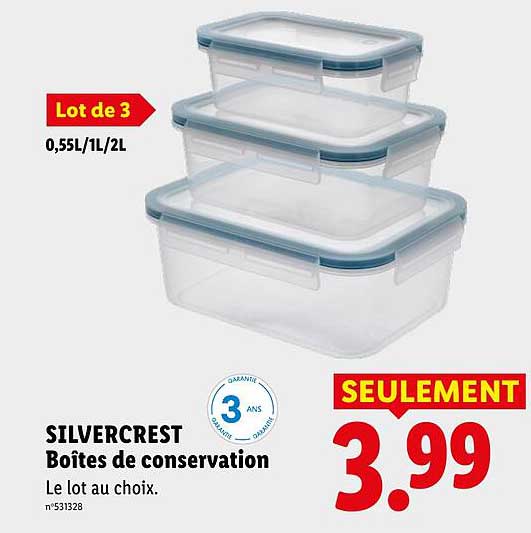 SILVERCREST Boîtes de conservation