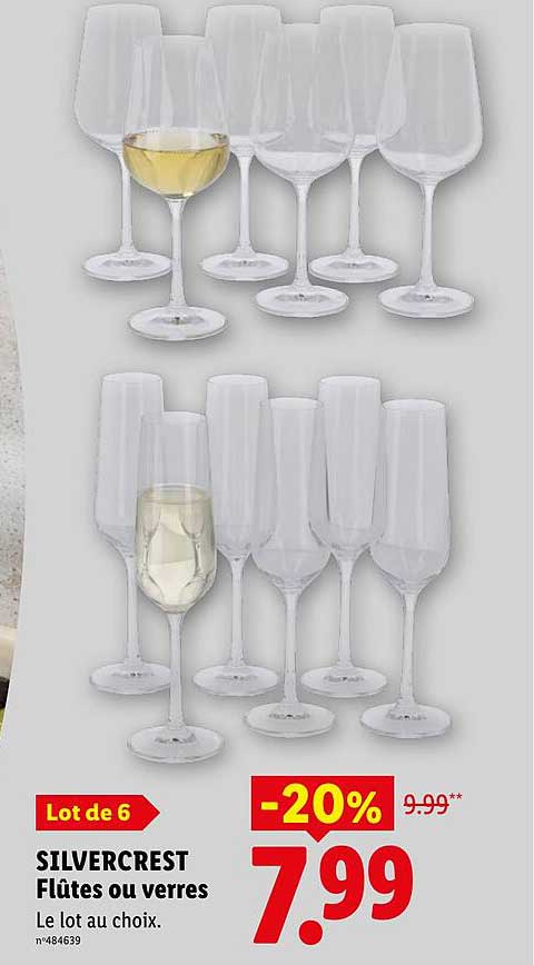 SILVERCREST Flûtes ou verres