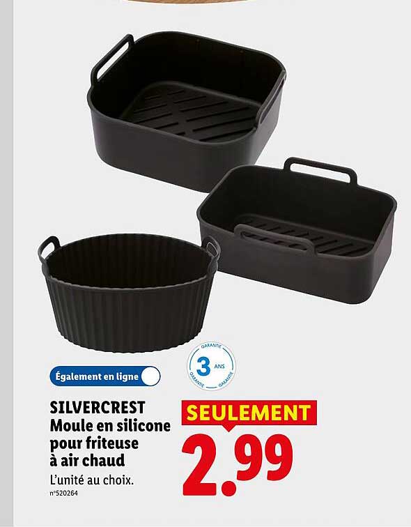 SILVERCREST Moule en silicone pour friteuse à air chaud