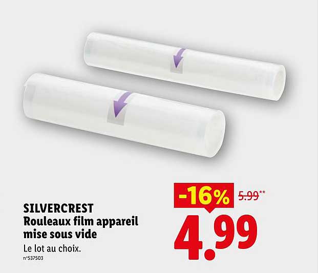 SILVERCREST Rouleaux film appareil mise sous vide