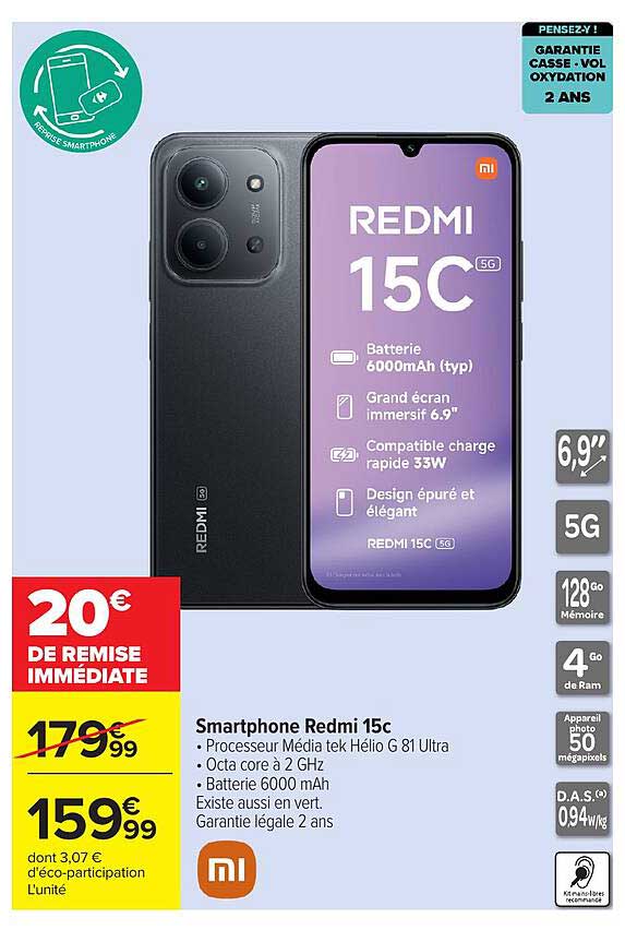 Smartphone Redmi 15c