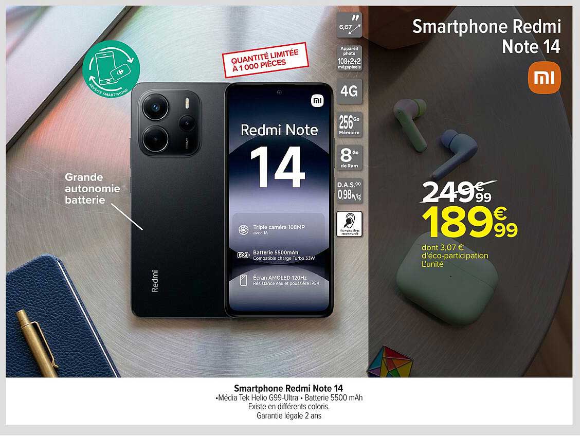 Smartphone Redmi Note 14