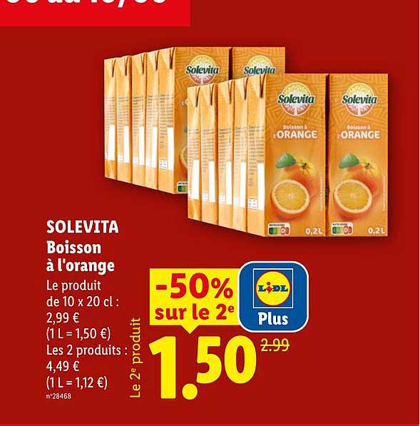SOLEVITA Boisson à l'orange