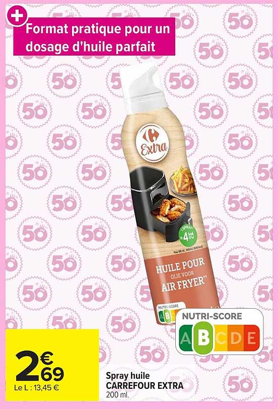 Spray huile CARREFOUR EXTRA 200 ml.