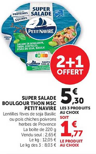 SUPER SALADE BOULGOUR THON MSC PETIT NAVIRE