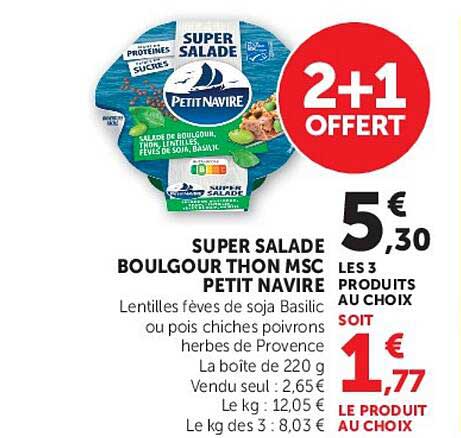 SUPER SALEDE BOULGOUR THON MSC PETIT NAVIRE