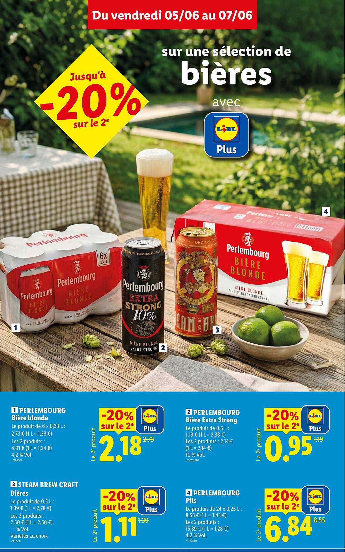 sur une sélection de bières avec Lidl Plus