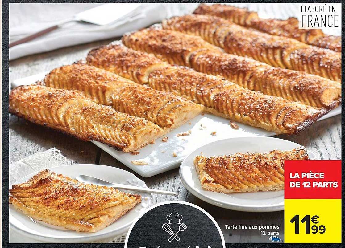 Tarte fine aux pommes 12 parts
