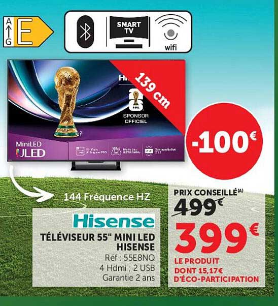 TÉLÉVISEUR 55" MINI LED HISENSE