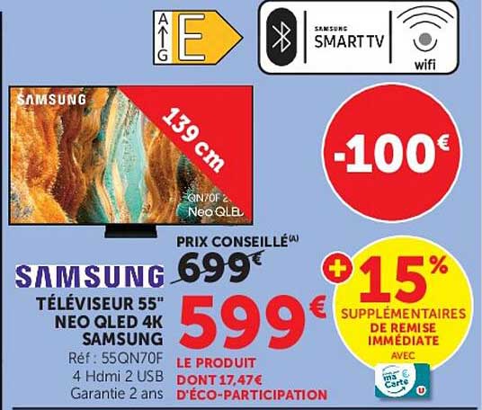 TÉLÉVISEUR 55" NEO QLED 4K SAMSUNG