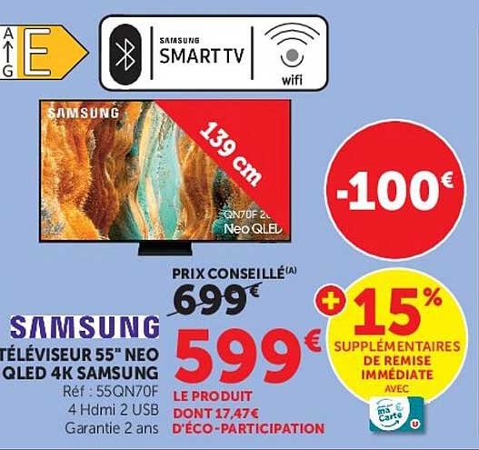 TÉLÉVISEUR 55" NEO QLED 4K SAMSUNG