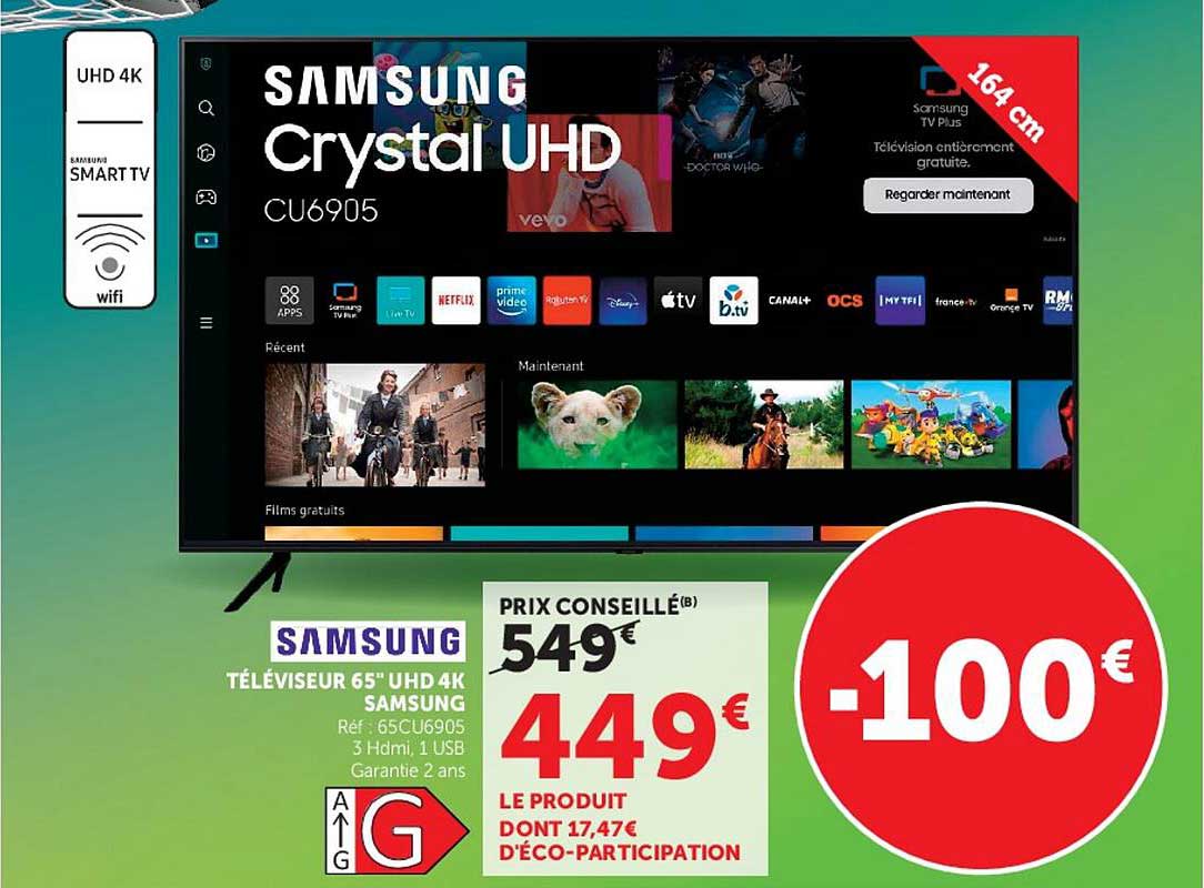 TELEVISEUR 65" UHD 4K SAMSUNG