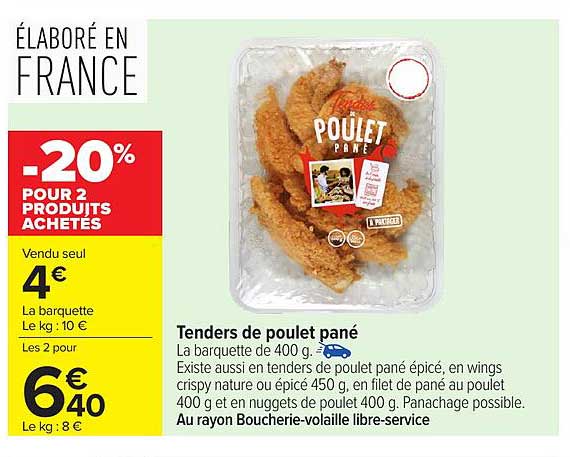 Tenders de poulet pané