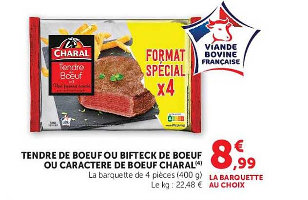 TENDRE DE BOEUF OU BIFTECK DE BOEUF OU CARACTERE DE BOEUF CHARAL(4)