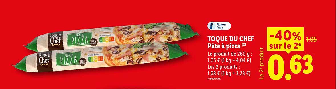 TOQUE DU CHEF Pâte à pizza