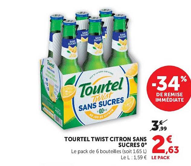 TOURTEL TWIST CITRON SANS SUCRES 0°