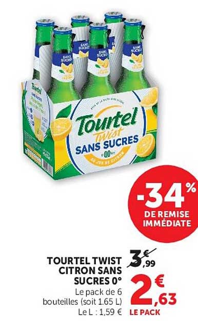 TOURTEL TWIST CITRON SANS SUCRES 0°