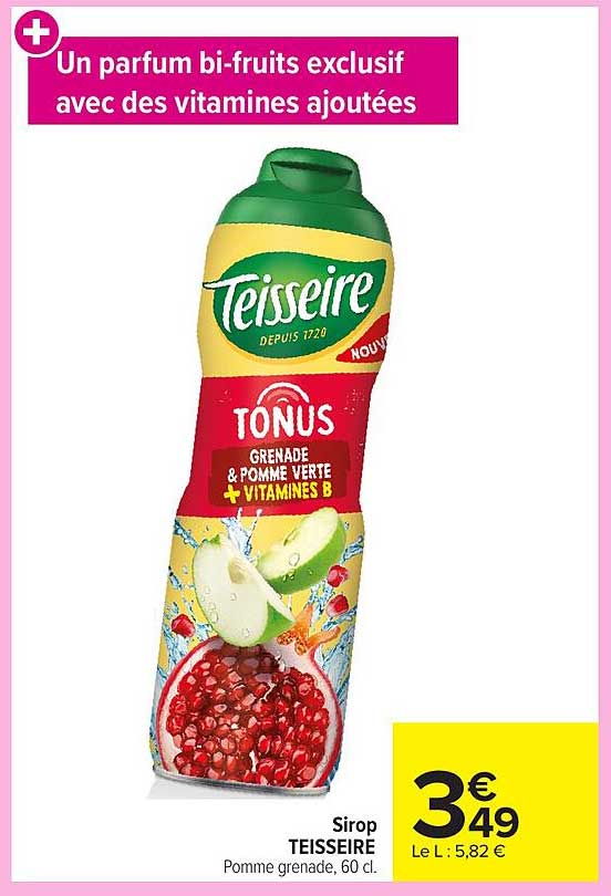 Un parfum bi-fruits exclusif avec des vitamines ajoutées