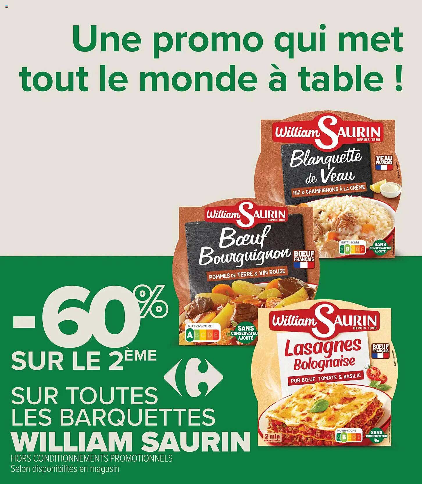 Une promo qui met tout le monde à table !