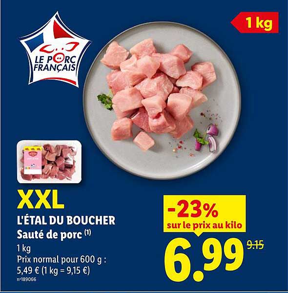 XXL L’ÉTAL DU BOUCHER Sauté de porc
