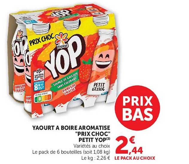 YAOURT A BOIRE AROMATISE "PRIX CHOC" PETIT YOP(3)