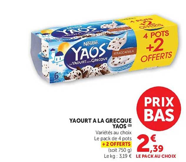 YAOURT A LA GRECQUE YAOS