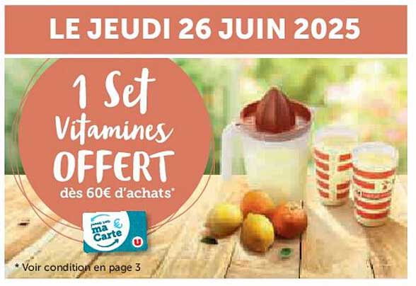 1 Set Vitamines OFFERT dès 60€ d'achats