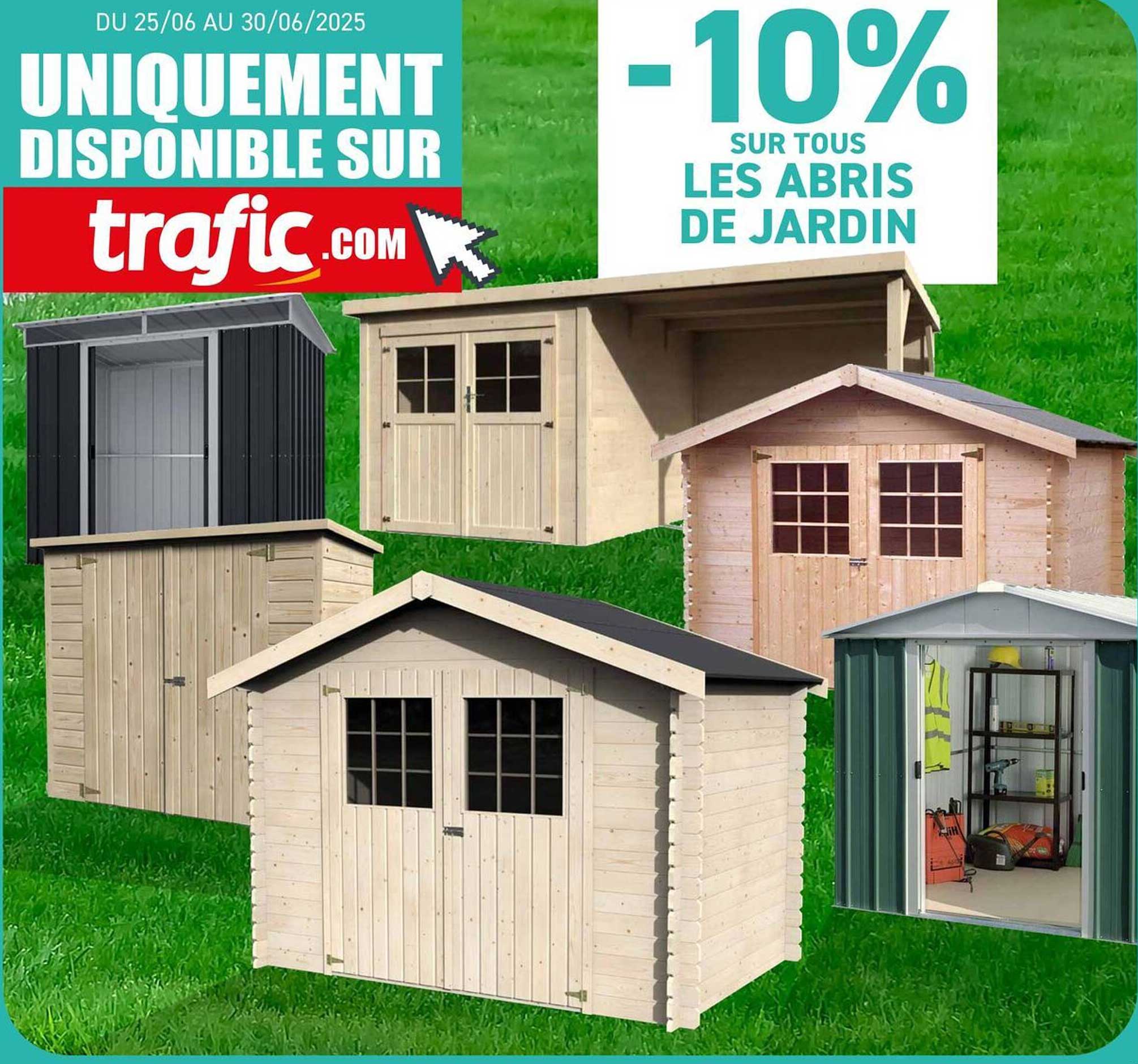 -10% sur tous les abris de jardin