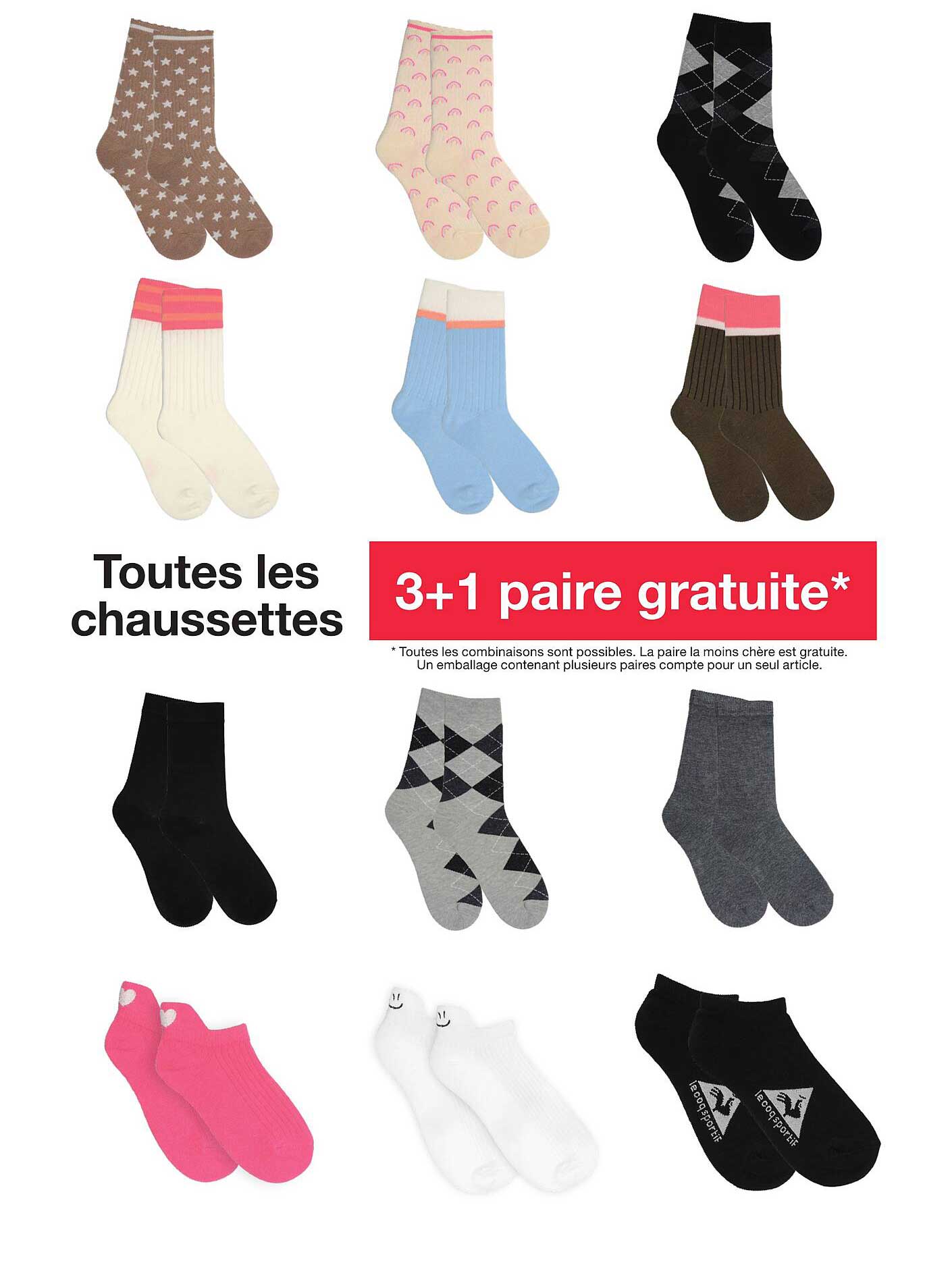 3+1 paire gratuite*