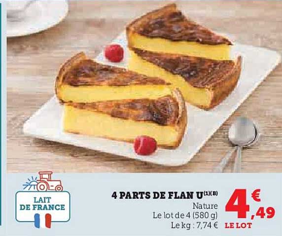 4 PARTS DE FLAN U(1)(B)