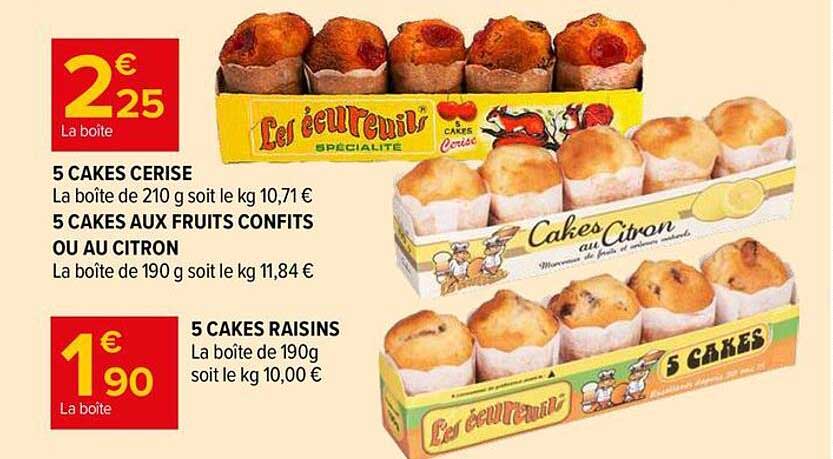 5 CAKES CERISE / 5 CAKES RAISINS