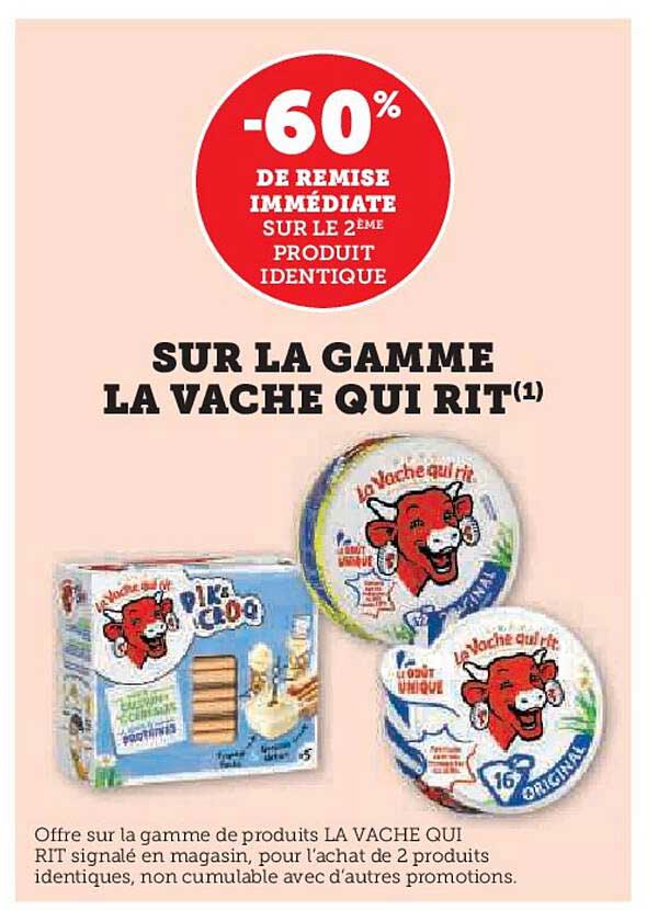 -60% DE REMISE IMMEDIATE SUR LE 2ÈME PRODUIT IDENTIQUE
