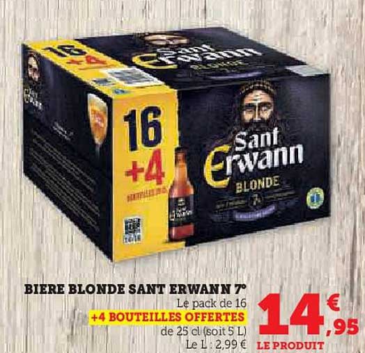 BIERE BLONDE SANT ERWANN 7°