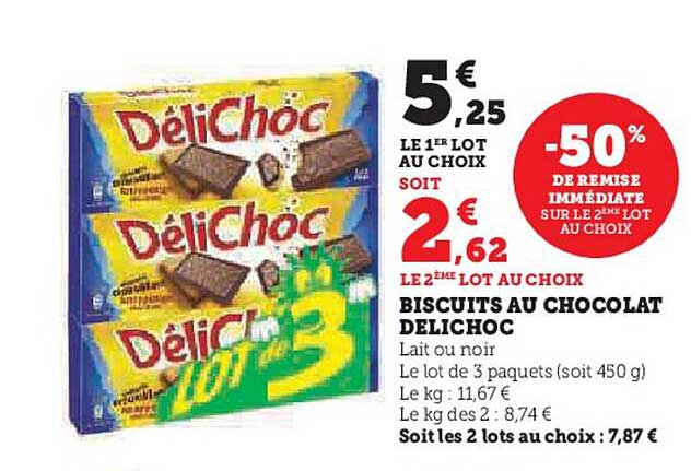 Biscuits au chocolat Delichoc