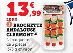 BROCHETTE ANDALOUSE CLERMONT