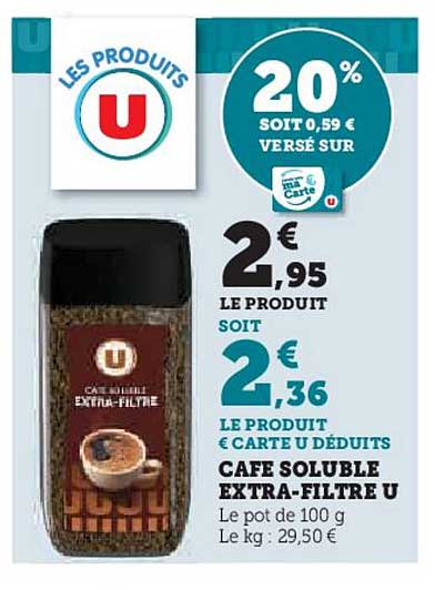 CAFÉ SOLUBLE EXTRA-FILTRE U
