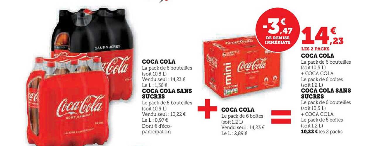 Coca Cola - Pack de 6 bouteilles