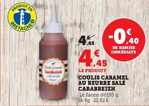 COULIS CARAMEL AU BEURRE SALÉ CARABREIZH
