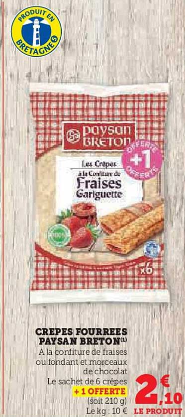 Crêpes fourrées Paysan Breton
