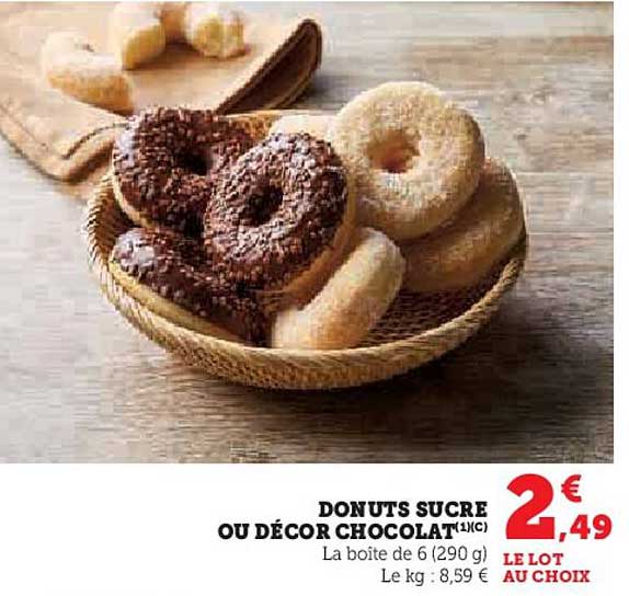 DONUTS SUCRE OU DÉCOR CHOCOLAT