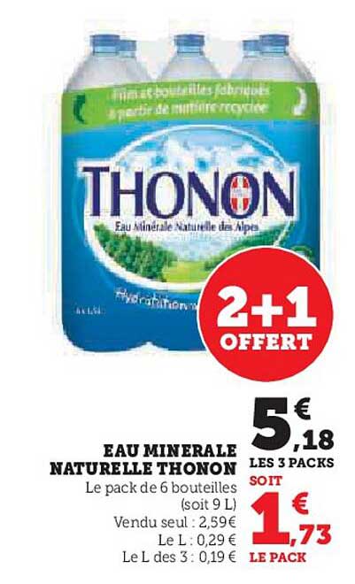 EAU MINERALE NATURELLE THONON