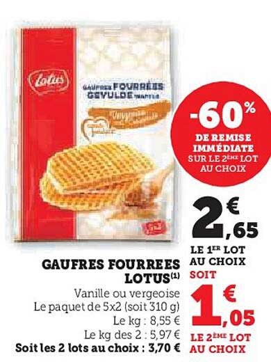 GAUFRES FOURREES LOTUS