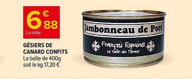 GÉSIRS DE CANARD CONFITS